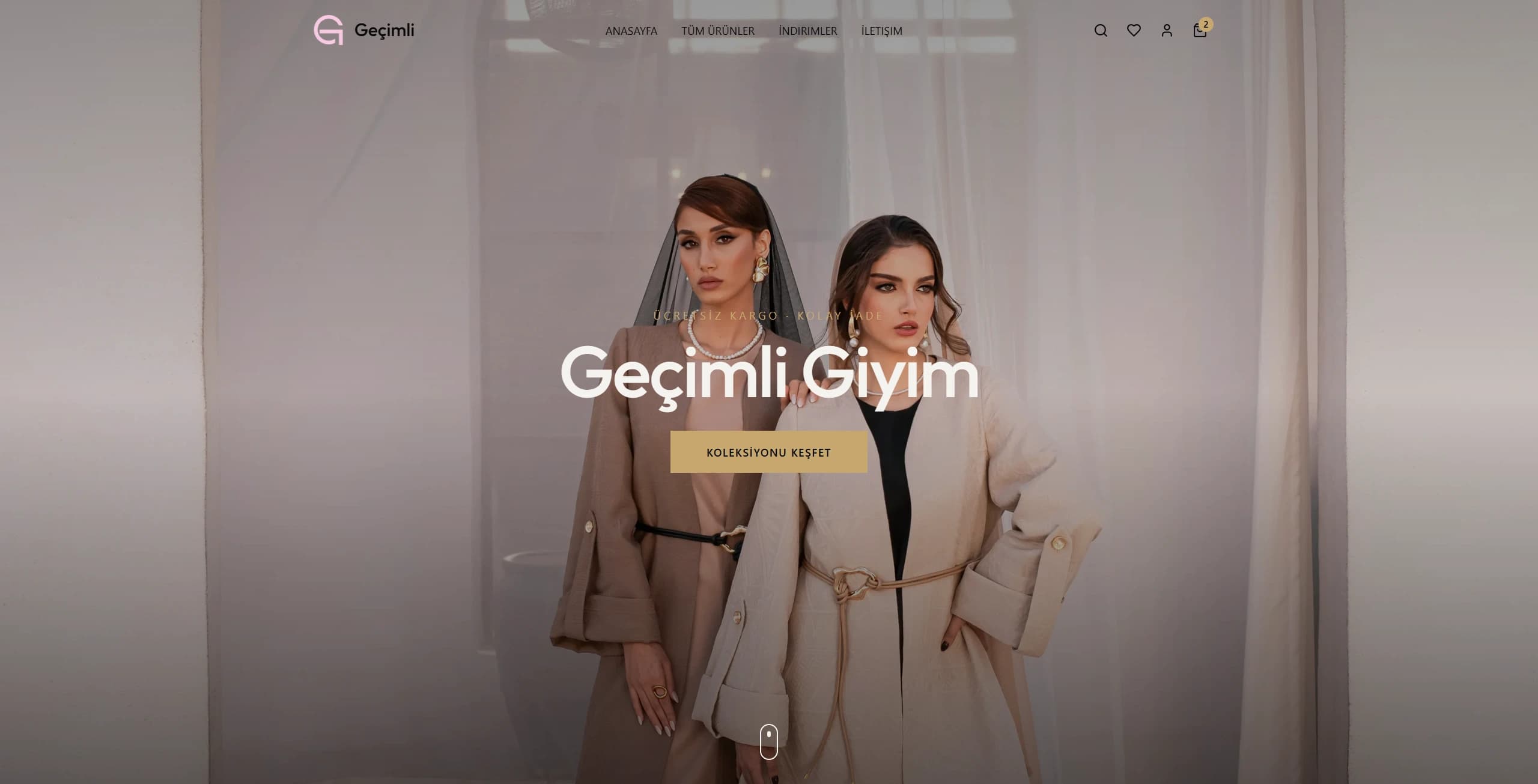 Gecimli Giyim web sitesi ekran görüntüsü