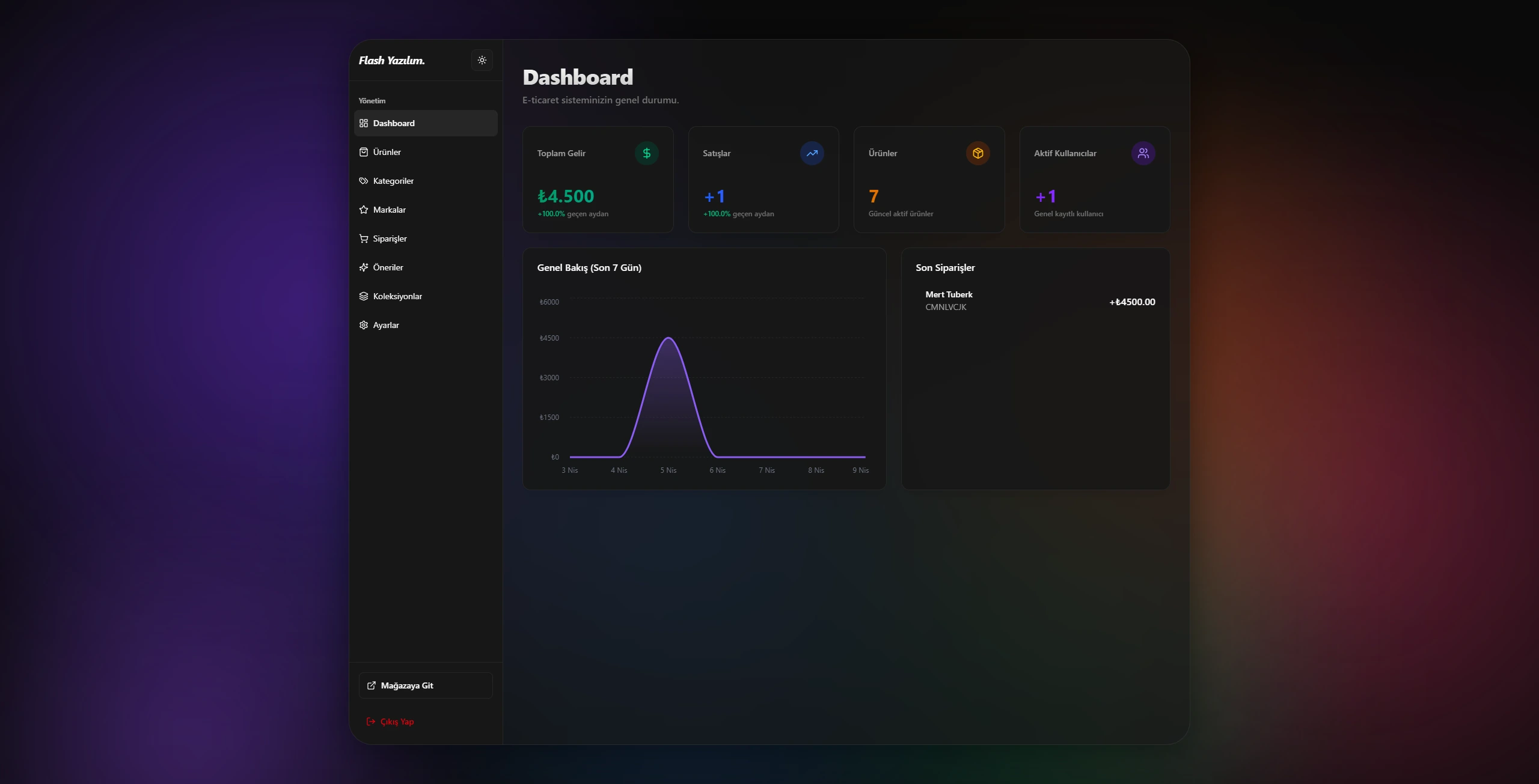 Koyu Mod Görünümü